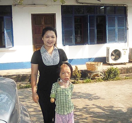 Boun Lod with Noi at School